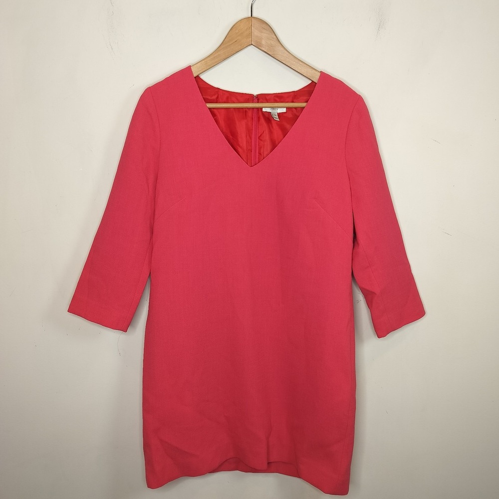 J. Crew Pink Wool Crepe Dress Career Office